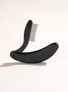 Bàn chải lông mày kim thép, Bàn chải lông mi, Lược chải lông mi, Dụng cụ nối mi, Lược chải lông mi có thể gập lại di động - màu đen - Xem 1