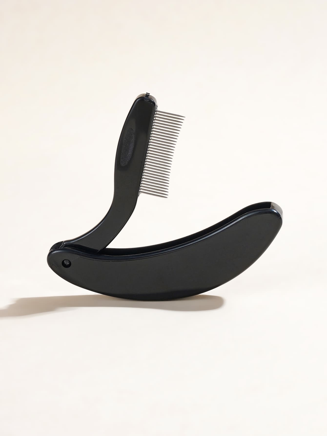 Bàn chải lông mày kim thép, Bàn chải lông mi, Lược chải lông mi, Dụng cụ nối mi, Lược chải lông mi có thể gập lại di động - màu đen - Xem 1