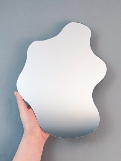 1pc Asymmetrical Shaped Mirror Decorative Wall Sticker, 2mm Thick Acrylic Mirror Sticker, Suitable For Bedroom, Living Room, Bathroom, And Kitchen.Toilet Sticker, Stickers, Wall Decal, Vinyl Decal For Home Decorations, Spring Decoration Items Refresh Your Home, Rama Decoration Stickers Mirror Wall Wall Decor Room Decor Wall Mirror Mirror For Room Bathroom Decor Living Room Decor