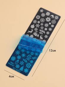 FULL BEAUTY Christmas 3pcs Snowflake Pattern Nail Art Template Set - Multicolor - View 6