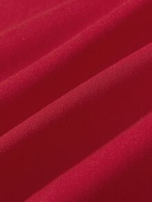 Christmas Print Drop Shoulder Sweatshirt for Christmas - Burgundy - View 4