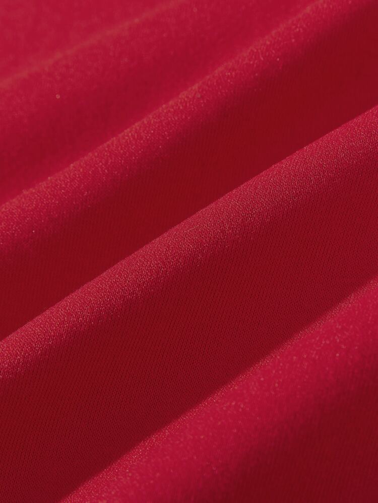 Sudadera con estampado de Navidad de hombros caídos para Navidad - Burdeos - Añade 4