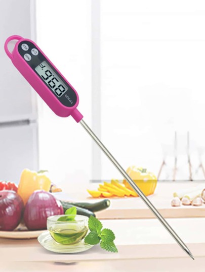 1 pieza Termómetro electrónico en forma de sonda para alimentos para medir la temperatura del aceite de cocina, barbacoa y horneado