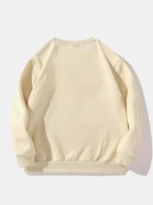 Cremechii Cartoon Graphic Sweatshirt - Apricot - View 2
