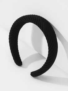 Minimalist Solid Headband - Black - View 2