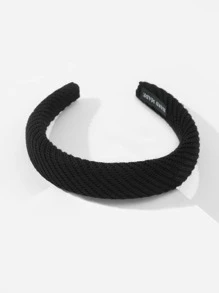 Minimalist Solid Headband - Black - View 3