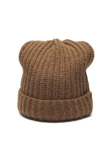LEAJOURNO. 1 pieza Gorro de casco sólido, elegante para invierno y otoño - Marrón - Ver 2