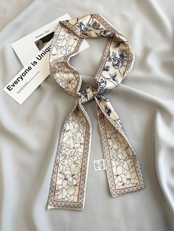 Women Fashion Floral Pattern Twilly Scarf SHEIN USA