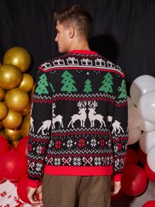 Manfinity Men Christmas Pattern Jumper - Multicolor - View 4