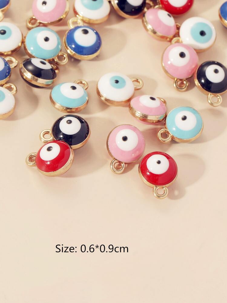30入組眼睛DIY吊墜 - 彩色 - 查看 3
