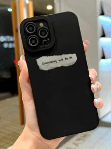 Carcasa De Silicona Con Diseño De Ojo A Prueba De Golpes Para Iphone - Negro - Ver 1