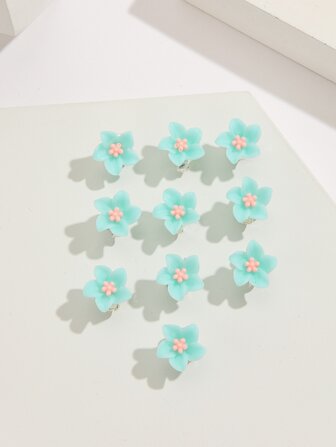 10 st Damhartsblomma minihårklämmor, söta, snygga, fräscha college-stil, lämpliga för daglig användning och resor