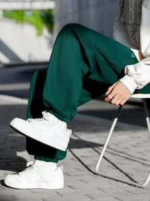 Claim Dot Quần thể thao Nam Dây kéo Túi Nhiệt đới - Màu xanh lá cây đậm - Xem 3