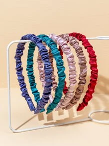 5 piezas Diadema unicolor fruncido - Multicolor - Ver 1