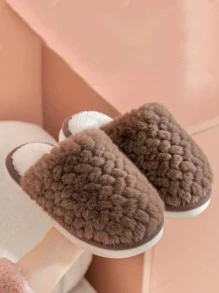 Dép mặc nhà nam màu trơn - màu nâu - Xem 3