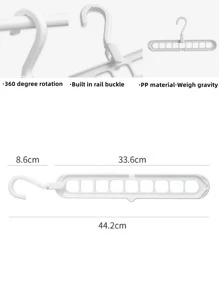 1pc Plain Multi-Hole Hanger - White - View 7