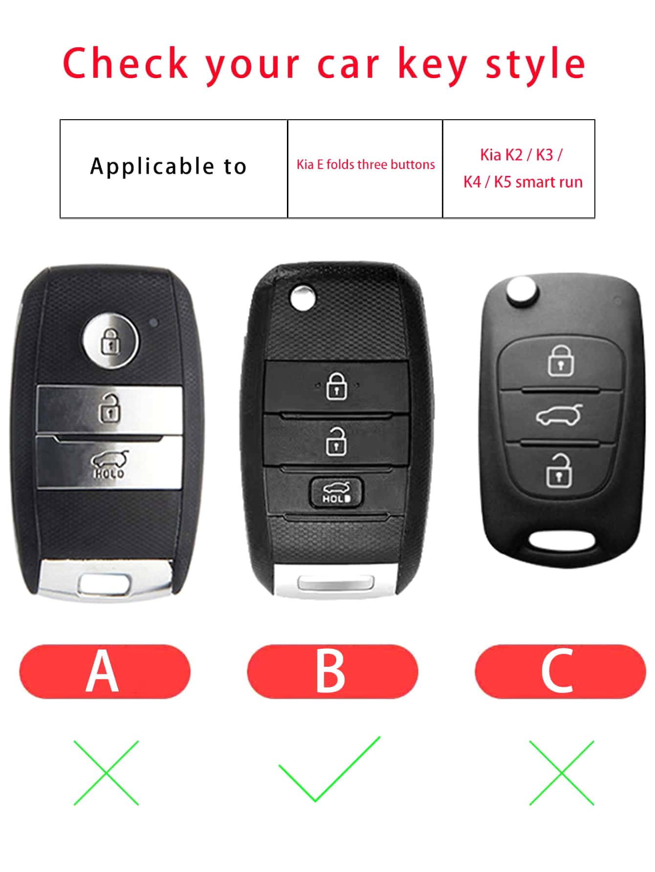 Bộ Kim Cương Giả Hoạt Hình Trang Trí Vỏ Chìa Khóa Ô Tô & Móc Khóa Tương Thích Với Xe Kia, Chìa Khóa Fob Bao - Hồng - Xem 3