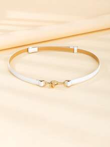 OT搭扣皮帶 - 白色 - 查看 1