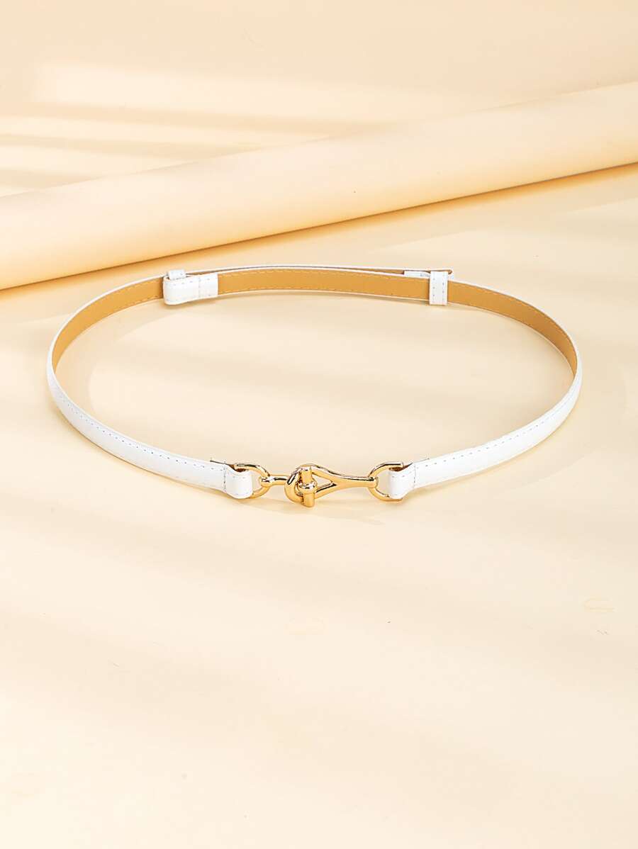 OT搭扣皮帶 - 白色 - 查看 1