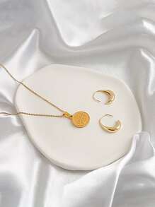 1個高端時尚珠寶托盤,展示架,拍照裝飾道具（由石膏製成）,情人節禮物 - 白色 - 查看 2