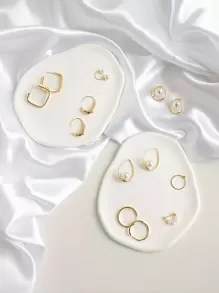 1個高端時尚珠寶托盤,展示架,拍照裝飾道具（由石膏製成）,情人節禮物 - 白色 - 查看 4