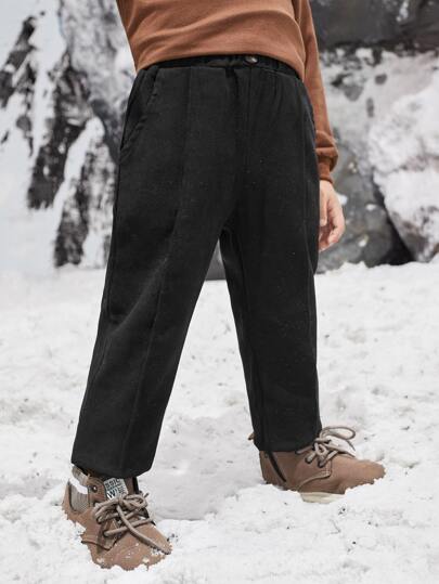 SHEIN Toddler Boys Contrast Stitch Trousers