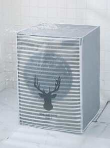Elk Print Washing Machine Cover - Grey - View 3