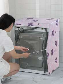 1 件蝴蝶图案洗衣机罩、袋子、收纳袋、储物袋 - 紫色 - 查看 5