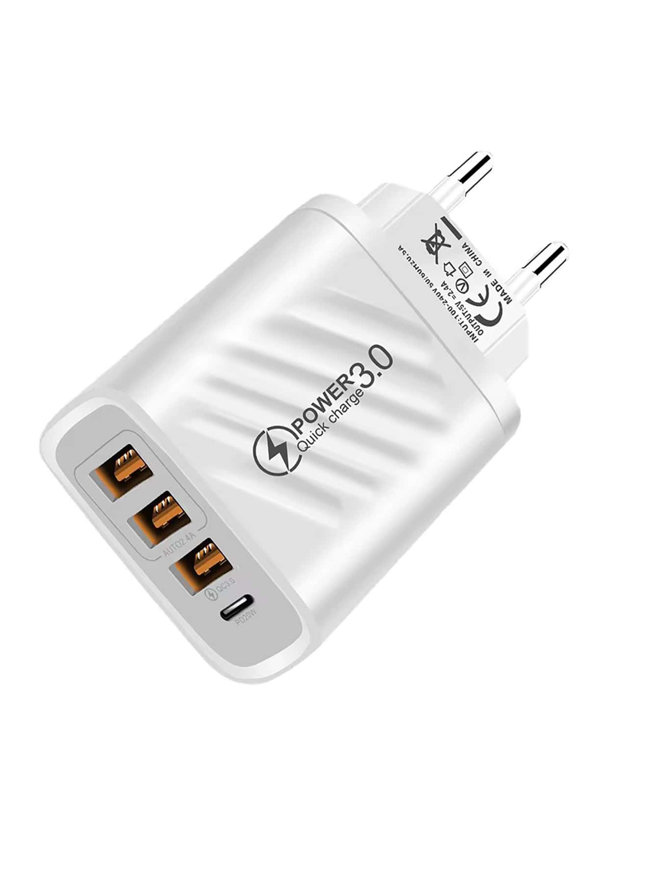 1入組4端口充電頭 - 白色 - 查看 1