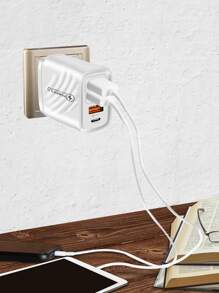 1 pieza Cabeza de carga 4 puertos - Blanco - Ver 2