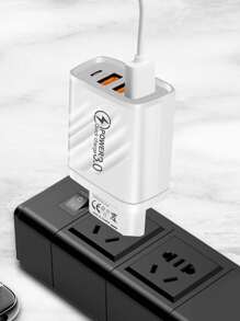 1 pieza Cabeza de carga 4 puertos - Blanco - Ver 4