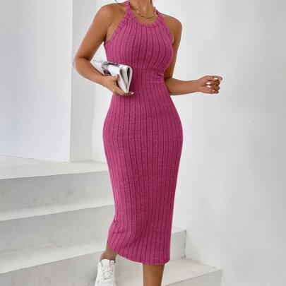Solid Halter Neck B…