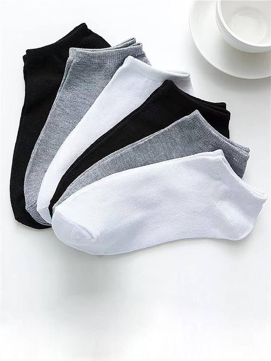 6pairs Solid Ankle Socks