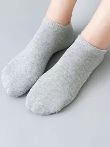 6pairs Solid Ankle Socks