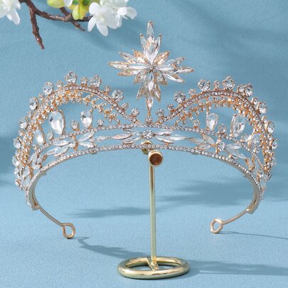 Rhinestone Decor Crown Design Bridal Headband