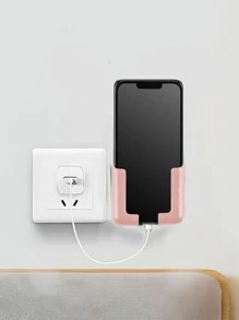 Paste Wall-mount Phone Holder - Pink - View 1