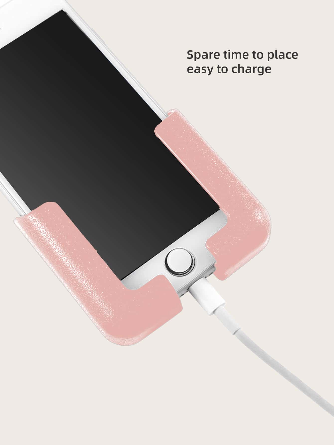 Paste Wall-mount Phone Holder - Pink - View 4