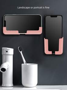 Paste Wall-mount Phone Holder - Pink - View 5
