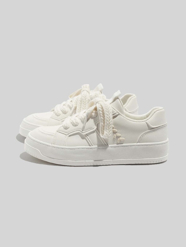 BEIER Zapatillas deportivas de mujer para otoño/invierno, versátiles, transpirables, de unicolor, con puntera redonda y planas, adecuadas para deportes y vida diaria