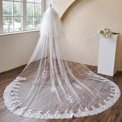 Floral Embroidered Bridal Veil