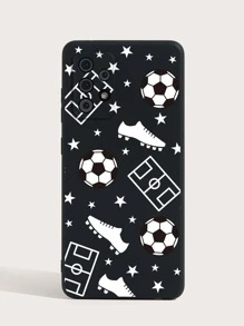 足球/足球印花手機殼 - 黑與白 - 查看 2