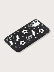足球/足球印花手機殼 - 黑與白 - 查看 4