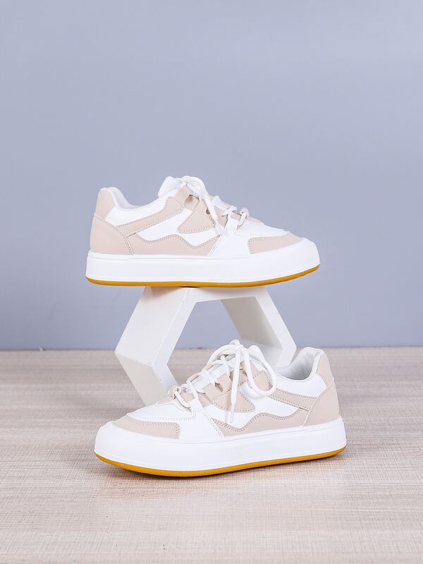 Two Tone Laceup Front Skate Shoes for Sale Australia New Collection Online SHEIN Australia
