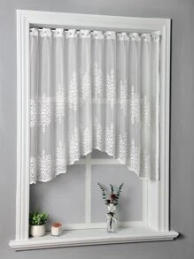 1入組卷軸圖案窗帷 - 白色 - 查看 1