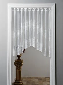 1入組卷軸圖案窗帷 - 白色 - 查看 2