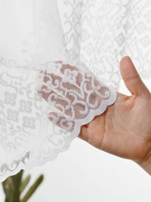 1入組卷軸圖案窗帷 - 白色 - 查看 6