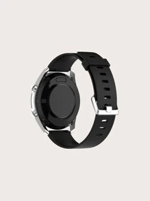 Plain Silicone Watchband Compatible With Samsung Galaxy Watch 3 - Black - View 2