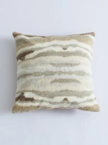 1pc Color Block Plush Cushion Cover Không có chất làm đầy - Nhiều màu - Xem 5