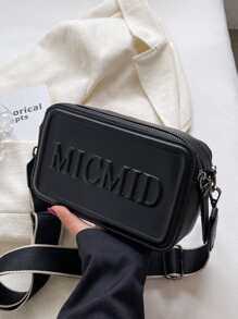 輕便商務休閒字母壓花方形包適合青少年女孩女大學生、菜鳥和白領，非常適合辦公室、大學、工作、商務、通勤、戶外、旅行、郊遊