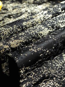 Graphic Pattern Tassel Decor Table Runner - Black - View 2